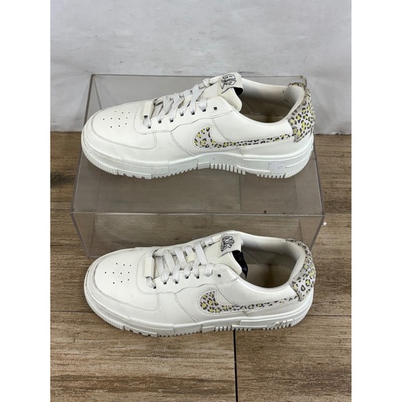 Nike Air Force 1 Pixel Leopard Print White Women Shoes Size 8.5 DH9632 101 - Picture 9 of 10